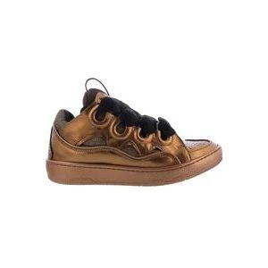 Lanvin Dames Curb Sneaker Bronze Metallic , Brown , Dames , Maat: 39 EU