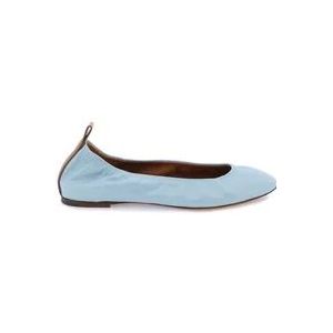 Lanvin, Schoenen, Dames, Blauw, 38 EU, Leer, Leren ballet flats