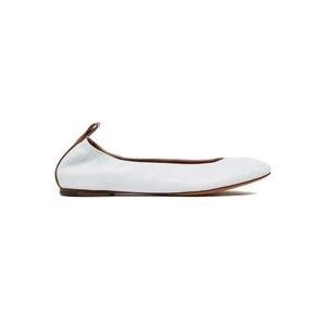 Lanvin Witte Ballerina Nappa Platte Schoenen , White , Dames , Maat: 37 EU