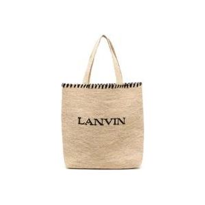 Lanvin Geweven shopper tas , Beige , Dames , Maat: ONE Size
