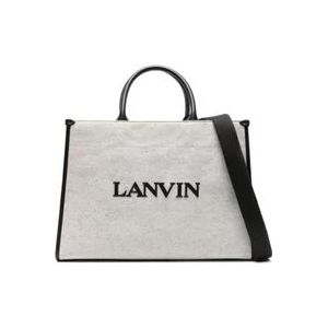 Lanvin MM shopper tas , Beige , Dames , Maat: ONE Size