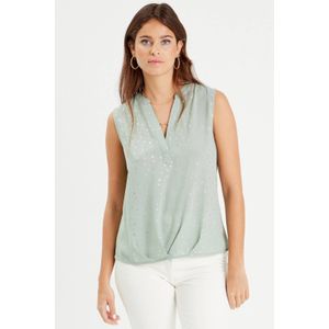 Cache Cache - Mouwloze Top - Lichtgroen - 100% Polyester