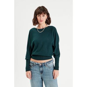 Cache Cache - Gebreide Trui - Donkergroen