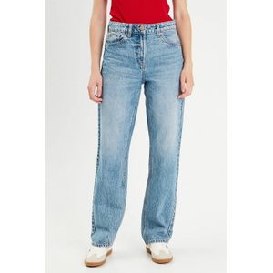 Cache Cache - Straight Leg Jeans - Medium Blue - 5-Pocket Model