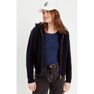 Cache Cache - Gebreid Vest - Met Ritssluiting en Capuchon - Acryl