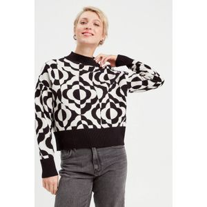 Cache Cache - Trui - Zwart - Dames - Ronde Hals - Lange Mouwen