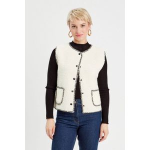 Cache Cache - Gilet - Ecru - Mouwloos - Teddy