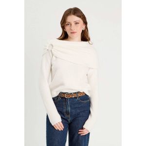 Cache Cache - Gebreide Trui - Ecru - Regular Fit - Lange Mouwen
