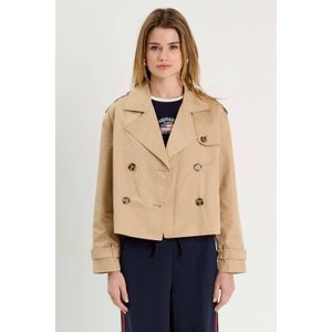 Cache Cache - Trenchcoat - Beige - Damesjas - Knoopsluiting - Reverskraag