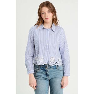Cache Cache - Blouse - Lichtblauw - Broderie