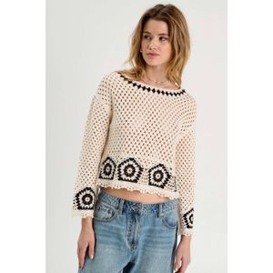 Cache Cache - Gehaakte Trui - Ecru