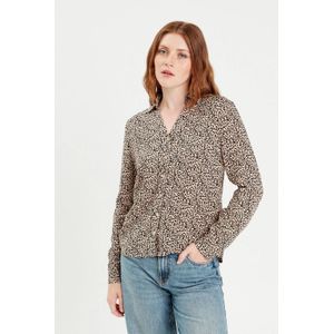 Cache Cache - Blouse - Beige - Lange Mouwen - V-hals