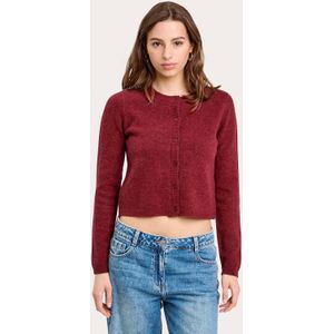 Cache Cache - Gebreid Vest - Donkerrood - Wol