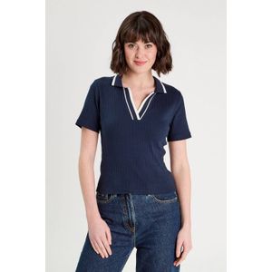 Cache Cache - Polo - Marine - Katoen - Korte Mouwen