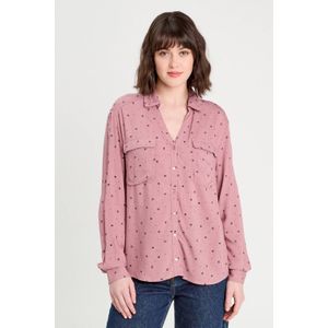 Cache Cache - Blouse - Dames - Polo Kraag - Driekwart Mouwen - 100% Viscose