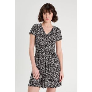 Cache Cache - Mini Jurk - Zwart - Korte Mouwen - V-hals