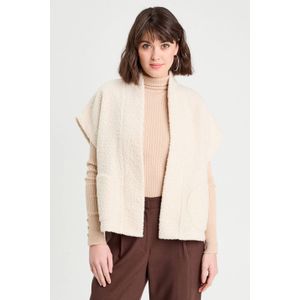 Cache Cache - Teddy Fleecevest - Ecru - Korte Mouwen