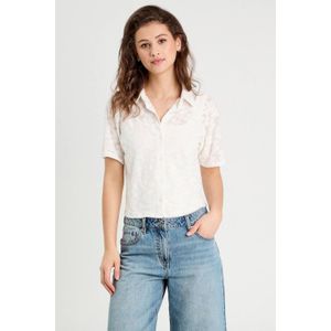 Cache Cache - Blouse - Korte Mouwen - Semi-transparant - Polyester