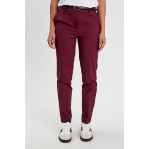 Cache Cache - Tapered High Waist Pantalon - Donkerrood