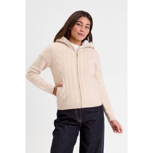 Cache Cache - Gebreid Vest - Met Ritssluiting en Capuchon - Kabels