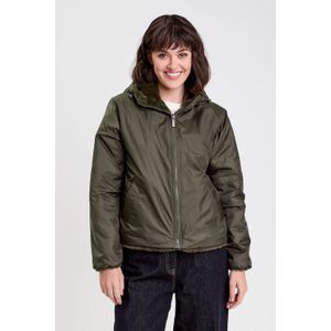 Cache Cache - Reversible Jas - Donkergroen - Met Imitatiebont