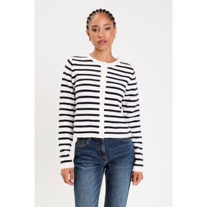 Cache Cache - Gebreid Vest - Wol - Ronde Hals - Knoopsluiting