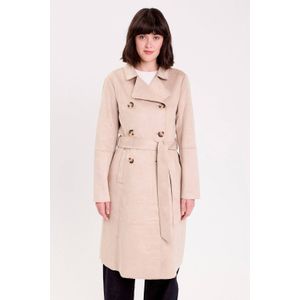 Cache Cache - Suede Trenchcoat - Zand