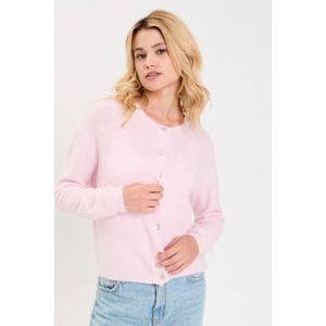 Cache Cache - Gebreid Vest - Lichtroze - Met Wol