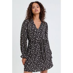 Cache Cache - Korte Jurk - Zwart - V-hals - Lange Mouwen