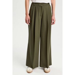 Cache Cache - Wide Leg High Waist Pantalon - Donkergroen