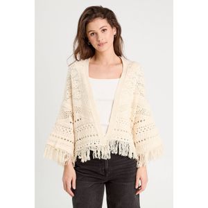 Cache Cache - Vest - Ecru - Ajour - Dames