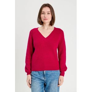 Cache Cache - Gebreide Trui - Lange Ballonmouwen - V-hals