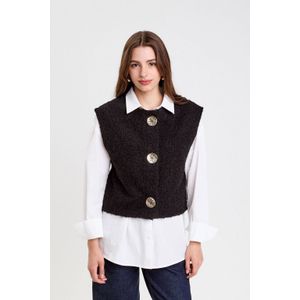 Cache Cache - Gebreid Vest - Zwart