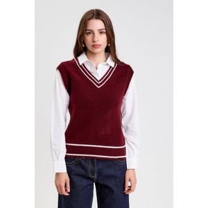 Cache Cache - Spencer - Donkerrood - V-hals - Katoen