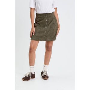 Cache Cache - Korte Rok - Kaki - Imitatiesuède
