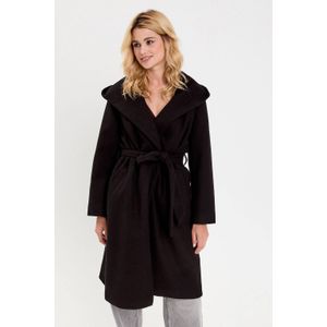 Cache Cache - Manteljas - Zwart - Met Capuchon en Striksluiting