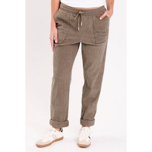 Cache Cache - Corduroy - Casual Broek - Olijfgroen - Straight Fit - Regular Waist
