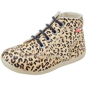 Kickers BonzIP-2, Oxford shell, uniseks, beige, luipaard, 24 EU