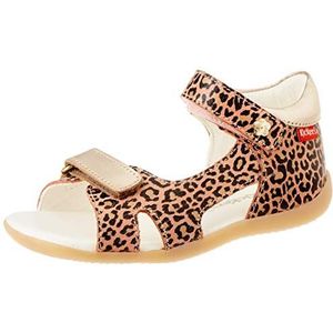 KICKERS Summertan sandalen voor meisjes, Witte bloesem., 24 EU