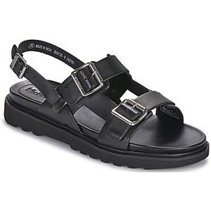 Sandalen in leer Neosummer, gespen KICKERS. Leer materiaal. Maten 41. Zwart kleur