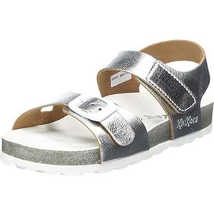 KICKERS Sunkro Sandalen voor meisjes, Zilver, 27 EU