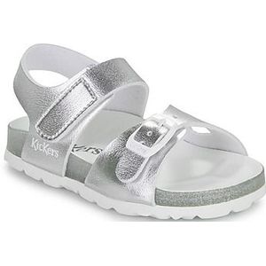 KICKERS Sunkro Sandalen voor meisjes, zilver.