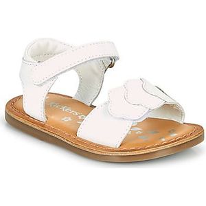 Leren sandalen Dyastar KICKERS. Leer materiaal. Maten 30. Wit kleur