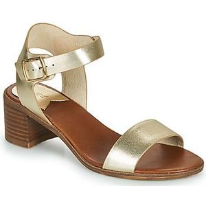 Sandalen met hak Volou, leer KICKERS. Leer materiaal. Maten 40. Goudkleur kleur