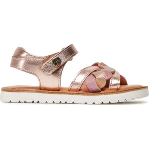 Kickers Dixon sandalen voor meisjes met open teen, koraalroze metallic, 24 EU