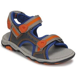 Kickers Jumange sandalen voor jongens, Gris Clair Orange, 25 EU