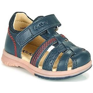 Leren sandalen Platiback KICKERS. Leer materiaal. Maten 25. Blauw kleur