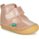 Schoenen in leer met klittenband, eerste stappen Sabio KICKERS. Leer materiaal. Maten 24. Roze kleur