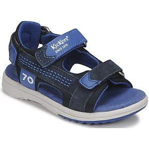 Kickers Dekzeil, sandalen met open teen, voor jongens, Navy Blauw 103, 32 EU