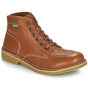 Kickers, Schoenen, Heren, Bruin, 42 EU, Leer, Comfort Leren Veterschoenen